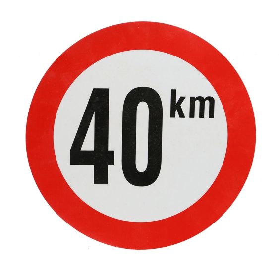 Snelheidssticker België 210 mm - 40 km