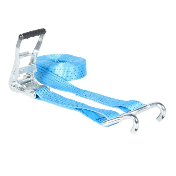 Spanband 50 mm 5 ton Vingerhaak 1M Blauw