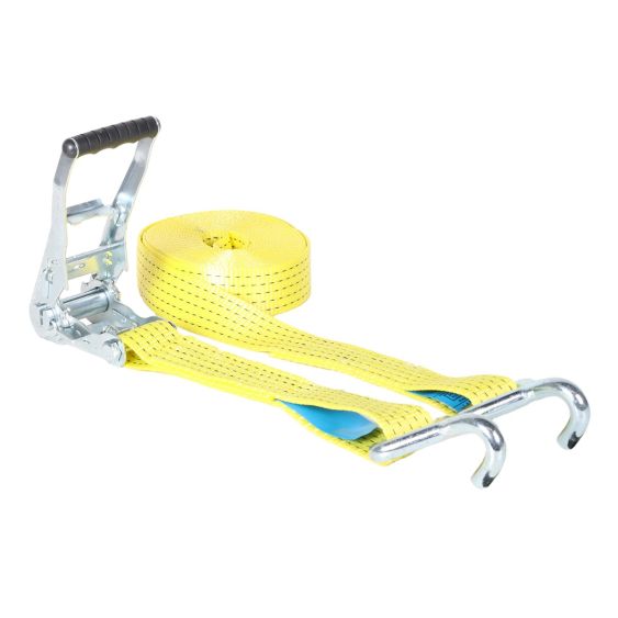 Spanband 50 mm 5 ton Vingerhaak 8M Geel