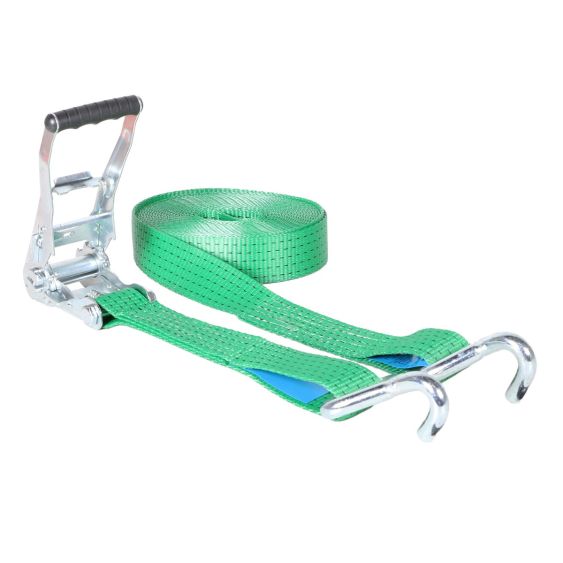 Spanband 50 mm 5 ton Vingerhaak 7M Groen