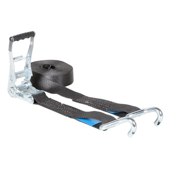 Spanband 50 mm 5 ton Vingerhaak 9M Zwart