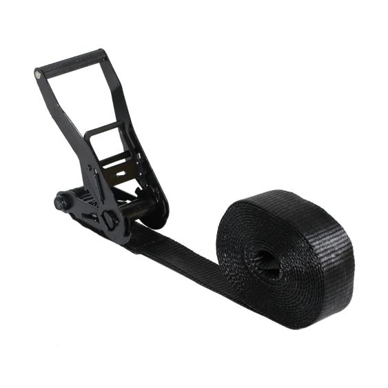 Eindloze Spanband 50 mm 5 ton 1M Zwart met Zwarte Hardware