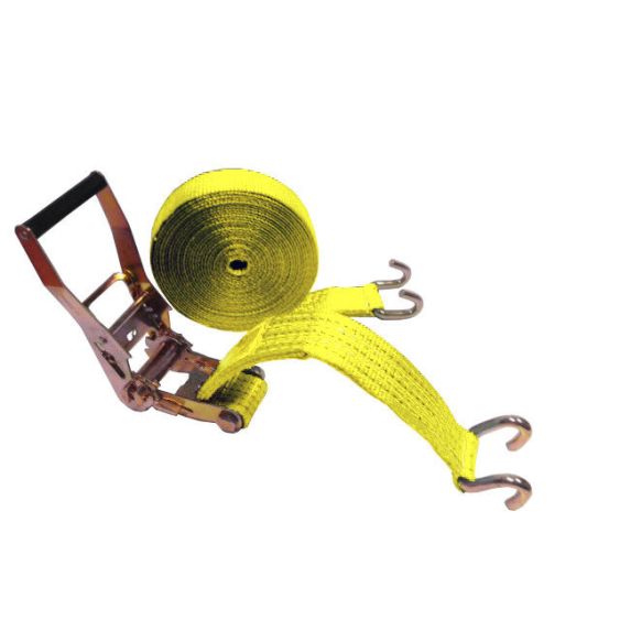 Spanband 2-delig 50mm 5 ton met klauwhaken Geel 8M