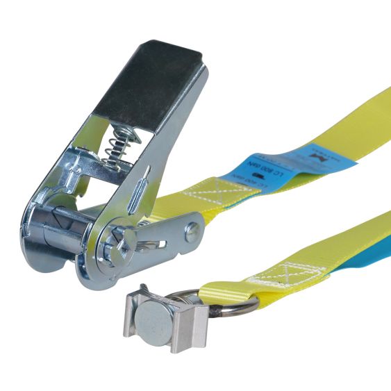 Spanband 25 mm 0,8 ton 4M Geel met Spanoog Fitting