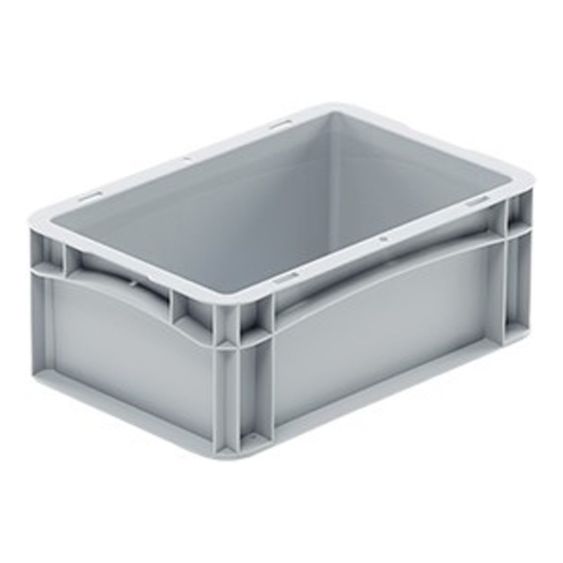 Euronorm Bak 300x200x120 mm 5 liter Grijs Dichte Grepen