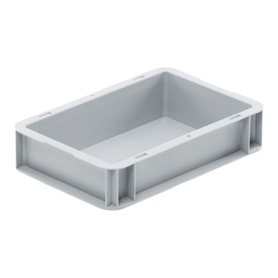 Euronorm Bak 300x200x70 mm 3 liter Grijs Dichte Grepen