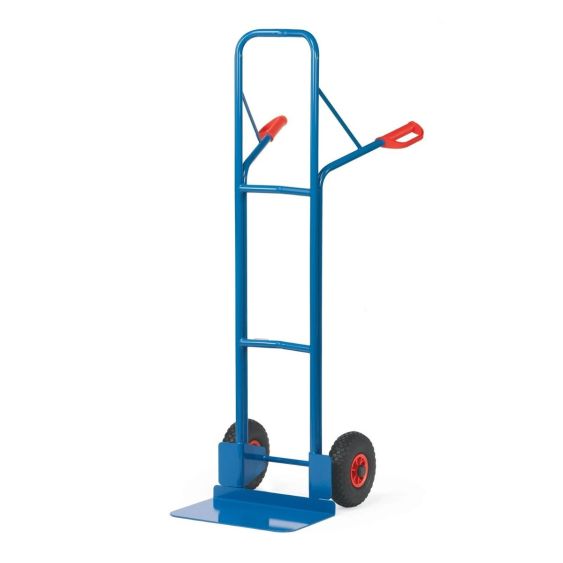 Stalen Steekwagen Blauw H160 cm Luchtbanden