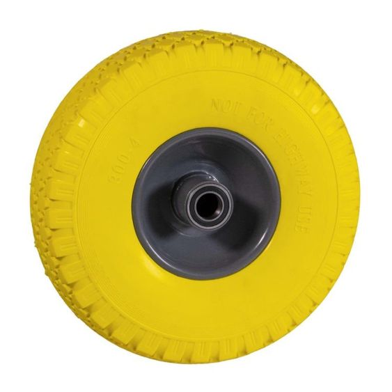 Steekwagenwiel geel antilek 300x4 Ø250 mm