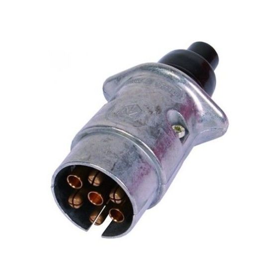 Aluminium stekker 12V 7-polig met schroefaansluiting