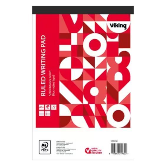 Schrijfblok A5 Viking Gelinieerd 200 Pagina's - 5 stuks