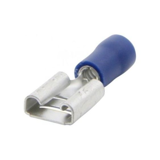 Vlakstekkerhuls blauw 8 mm