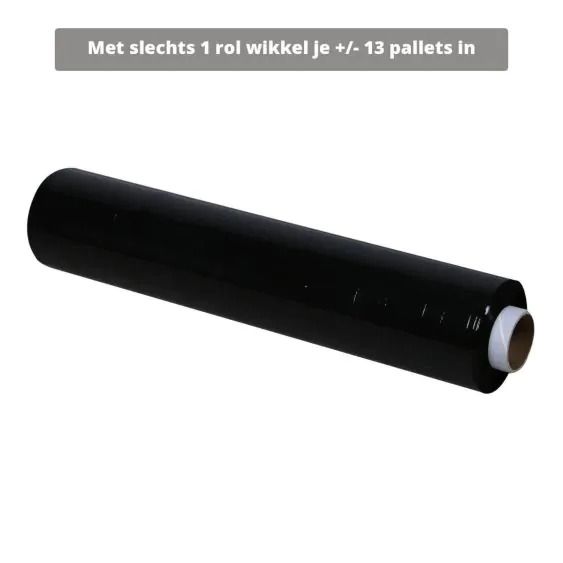 Handwikkelfolie Dicht Zwart 17 my 50 cm x 300 meter 1