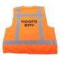 Veiligheidsvest Hoofd BHV fluo oranje met opdruk BHV - achterkant