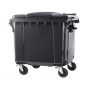 Afvalcontainer 4 wiel 660 liter Grijs - voor DIN-opname