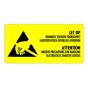 Etiket ESD geel/zwart 350x70 mm - 1000 etiket/rol
