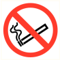 Verboden hier te roken - kunststof plaat 150 mm