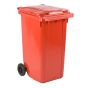 Afvalcontainer 240 liter rood - voor DIN-opname