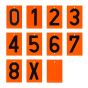 Losse ADR cijfers en letter op RVS bord 135 x 93 x 0,5 mm