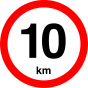 Snelheidssticker Nederland 240 mm - 10 km