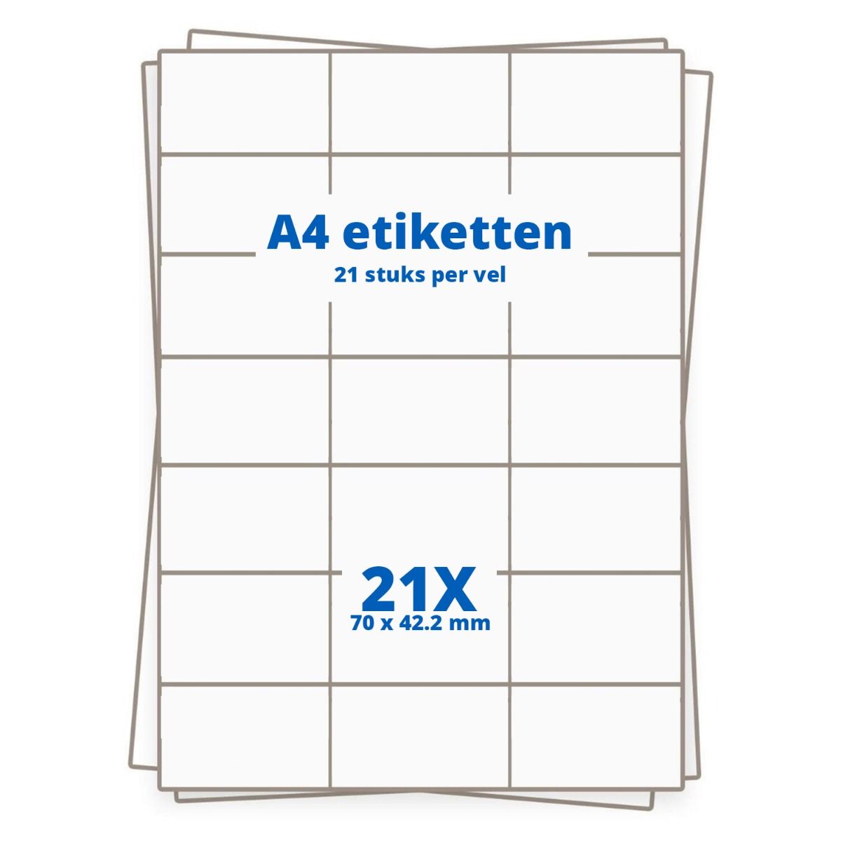 europe100 ELA001 Universele etiketten A4 (38x21,2 mm, 6500 etiketten op 100 vellen, zelfklevend, 3666) wit