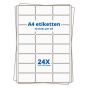 A4 label etiketten 24/vel, 63,5 x 33,9 mm
