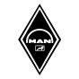 Stickers Hoekschild MAN - Kleur en Afmetingen naar keuze