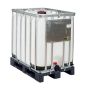 Gebruikte IBC container A keus schoon 600 liter, kunststof onderstel