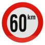 Snelheidssticker België 210 mm - 60 km