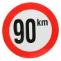 Snelheidssticker België 210 mm - 90 km