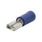 Blauwe vlakstekkerhuls 4,8 mm