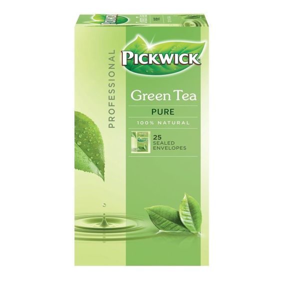 onderhoud Overweldigend Polijsten Pickwick thee, Groene thee Pure, pak van 25 zakjes van 1,5 gram
