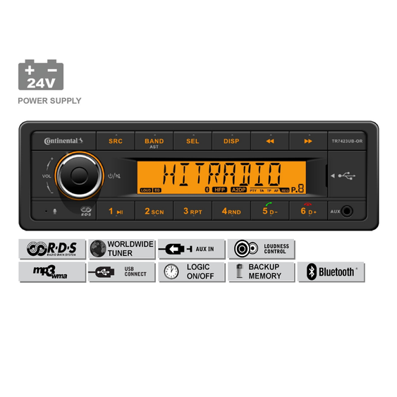 Continental radio 24V MP3/Bluetooth | prijs Bestel nu