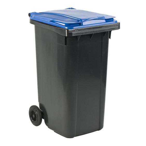 Zogenaamd bevind zich verlegen Grijze afvalcontainer met blauwe deksel 240 liter kopen?