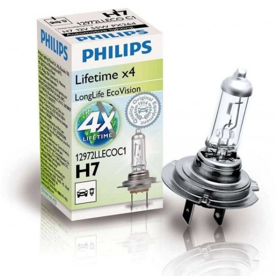 Philips H7 LongLife EcoVision 12V 55W. Bestel nu online