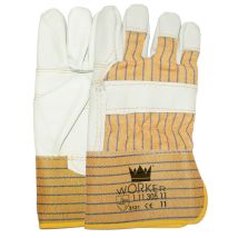 Werkhandschoen M-safe meubelleder met palmversterking - maat naar keuze