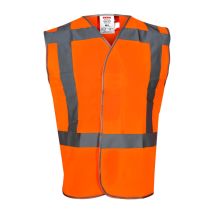 Veiligheidsvest M-Wear 0175 fluo oranje met RWS-strepen maat M/L