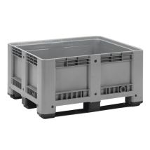 Kunststof Palletbox Grijs 1200 x 1000 x 600 mm 3 sleden - 430 liter