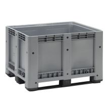 Kunststof Palletbox Grijs 1200 x 1000 x 780 mm 3 sleden - 610 liter