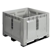 Kunststof Palletbox Grijs 1200 x 1200 x 870 mm 3 sleden - 900 liter