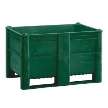 Kunststof Palletbox Groen 1200 x 800 x 760 mm 2 sleden - 520 liter