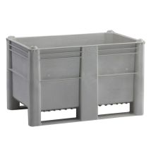 Kunststof Palletbox Grijs 1200 x 800 x 760 mm 2 sleden - 520 liter
