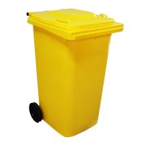 Afvalcontainer 240 liter geel - voor DIN-opname