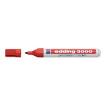 Edding 3000 Permanente marker, ronde punt 1,5-3 mm - Rood 