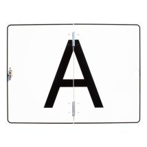 A-bord wit reflecterend 400x300x1 mm vertikaal klapbaar