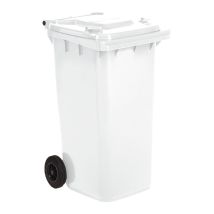 Afvalcontainer 240 liter Wit - Voor DIN-opname