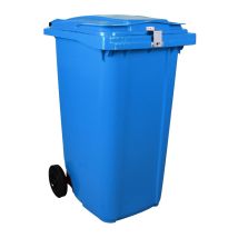 Afvalcontainer 240 liter Blauw met Hangslotvoorziening 