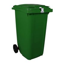 Afvalcontainer 240 liter Groen met Hangslotvoorziening 