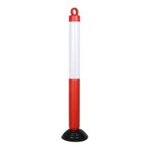 Verkeerspaal Rood/Wit Flexibel 1000 mm met Voet