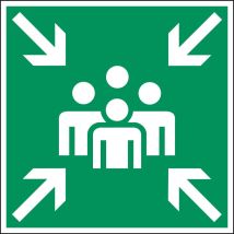 Kunststof bord verzamelplaats 60 x 60 cm | Verzamelplaatsbord