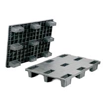 Kunststof Pallet 80 x 120 cm Nieuw Gesloten Dek - 9 Pootjes Nestbaar